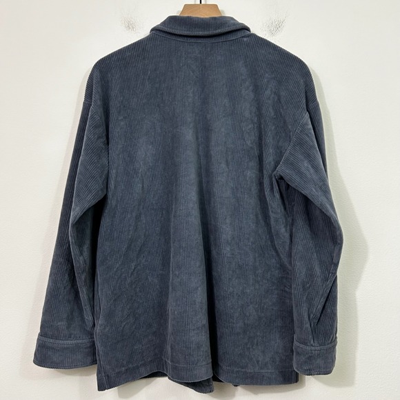 Madewell Knit Corduroy Redford Blazer Blue Neutral Minimalist Size M - Picture 2 of 12